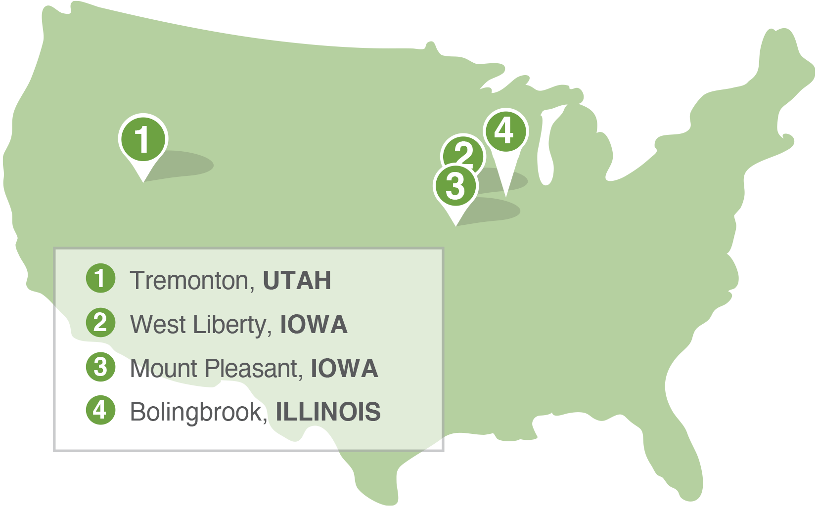 Map Map of Our Locations